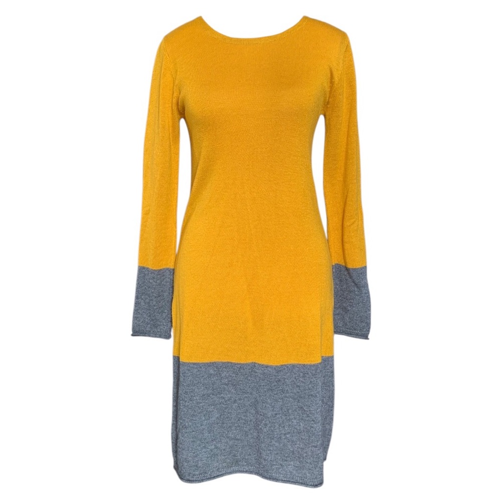 🔸Philosophy Republic Clothing Mustard and Gray Cashmere Sweater Dress🔸